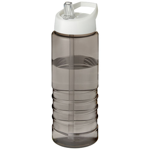 Bouteille sport promotionnelle 750 ml Ocean plastic H2O Active® Charbon et Blanc